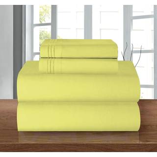 Elegant komfort Luksus 1500 Premium Hotel Quality Microfiber 4 -Piece Sheet Set - Wrinkle Resistent All Around Elastic Fitted Sheet Deep Pocket O