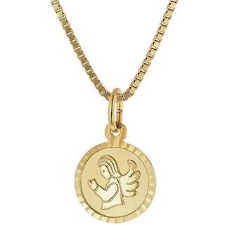 trendor 68215 Kinder-Anhänger Schutzengel Gold 333 mit vergoldeter Silberkette