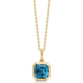 Mads Z Darling 14 kt. guld vedhæng med London Blue Topas