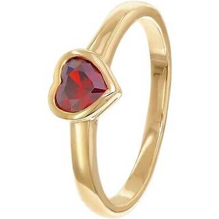 trendor 41559 Damenring Gold 333/8K Mit Rotem Zirkonia Herz