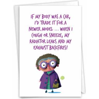 Nobleworks humoristisk fødselsdag lykønskningskort med 5 x 7 tommer konvolut (1 kort) bday bilkrop C10071BDG