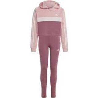 Tiberio 3-Stripes Colorblock Fleece Tights Kids sæt - Semi Pink Spark / Sandy Pink / Preloved Crimson - 128