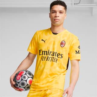 Men&#39;s Puma AC Milan 24/25 Goalkeeper Short Sleeve Jersey, Yellow, Size L, Sport - PelÃ© Yellow - L