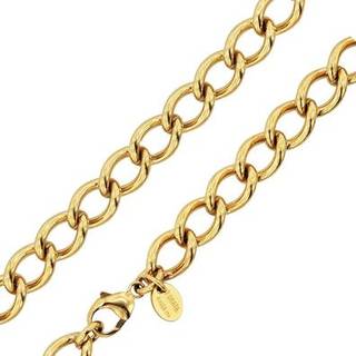trendor 74003 Halskette für Damen Goldbeschichtet Breite 10 mm