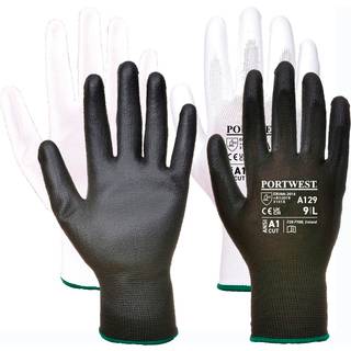 Portwest A129 PU palm handske - Hel kasse (480) XS Hvid