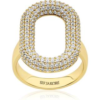 Sif Jakobs CAPRI Ring 18 kt. Forgyldt Sølv SJ-R62014-CZ-YG-56 - Dame - 925 Sterling Silver