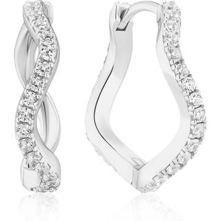 Ellera Waves Grande Øreringe, Silver