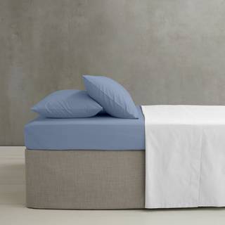 Catherine Lansfield Catherine Lansfield Chambray Blue Percale Fitted Sheet
