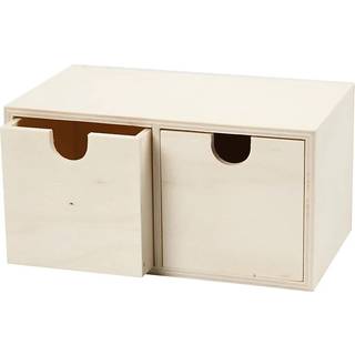 Elegant Lille Kommode i Lyst Træ - 9,2x17,7 cm