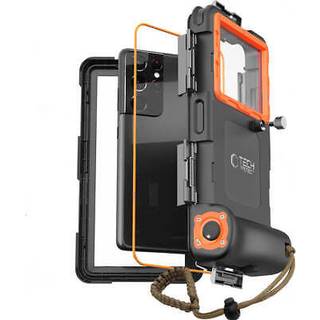 Tech-Protect IPX8 Vandtæt Universal Cover Maks Størrelse 165 x 75 mm - Sort / Orange