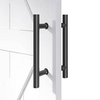 Easelife 12 """" Push Pull Door Handle Double Sided H Form Skyded?rh?ndtag Matte sort rustfrit st?l Fit til glasd?rens tr?d?r