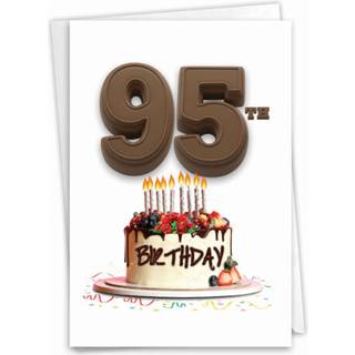 Nobleworks - 95. milep?l Tillykke med f?dselsdagskort - Sjovt kort til 95 ?r gammel Senior Citizen Humor - Big Day 95 C7060smbg