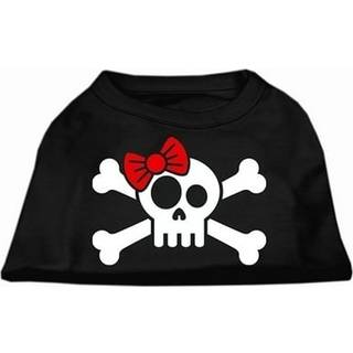 Skull Crossbone Bow Screen Print Shirt Black XXL