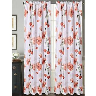Sapphire Home 2 Rod Pocket Curtain Panels 63 inches Long Decorative Floral Print Light Filtrering Room Darking Thermal Foam Back Foreede gardinpa