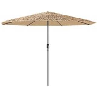 Haveparasol Med Led-Lys Og Stålstang Brun - 324 x 324 x 247 cm