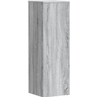 plantestativ 33x33x100 cm konstrueret træ grå sonoma-eg