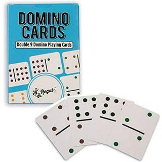 Regal Games - Double 9 Domino Playing Cards - Farvet Dots Deck - Familievenlig Domino -kortspil - 2-8 spillere - Alder 8+ - 55 kortd?k - 3,5 x 2,