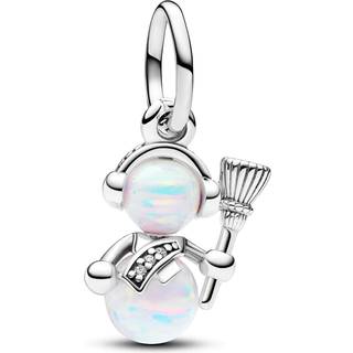 Pandora - Snemand charm i sølv med syntetisk opal - 792981c01