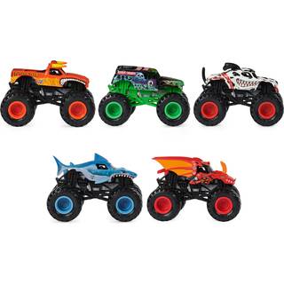 Monster Jam Official Pit Party 5-Pack 1:64 Skala Monster Trucks Kids Toys For Boys and Girls Alder 3 og op