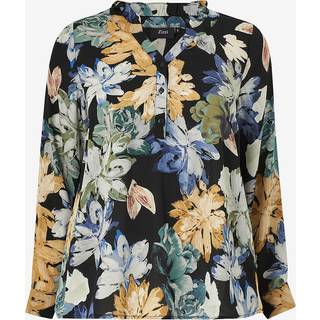 Sød bluse med blomsterprint fra Zizzi, størrelse XL (54-56)
