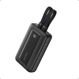 Anker Zolo Power Bank (10K, Built-In USB-C and Lightning Cable) Black