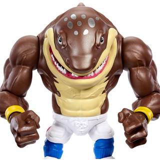 Mattel Street Sharks Big Slammu 6-tommers actionfigur - Bid- og Slam-bevægelse, Halvmand og halv haj-helten, 30-års jubilæums-samleobjekt