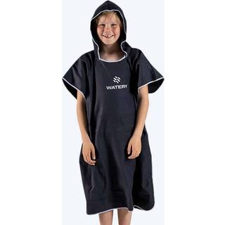 Watery badeponcho til junior (6-15) - Microfiber - Sort