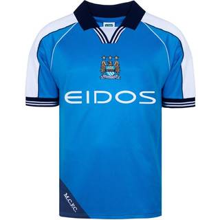 Score Draw Manchester City FC '00 Retro Home Shirt, Blå - L