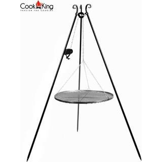 Cook King 180 cm 3-ben til Bålsted med 70 cm stål rist + Winch