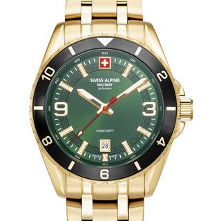 Swiss Alpine Military 7034.1118 Herrenuhr Sierra gold grün 42mm 10ATM