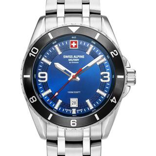 Swiss Alpine Military 7034.1136 Herrenuhr Sierra silber blau 42mm 10ATM