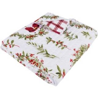 Levtex Home - Pine & Plaid - Throw - Holiday Wreath - Red White Green - Quilted Throw (50x60in.) - Polyester