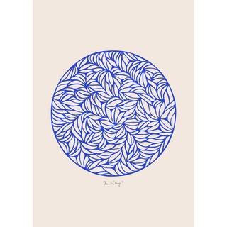 Peléton Papercut 05 Blue 50x70 Plakat