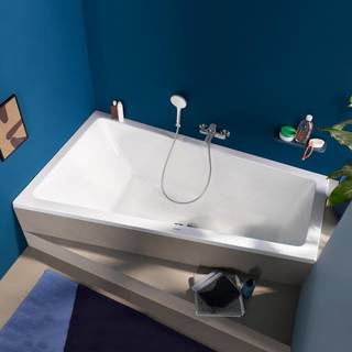 Duravit No.1 asymmetrisk badekar til indmuring - 1600 x 850 mm - Venstre model
