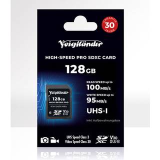 Voigtländer Prof. High-Speed SDXC, UHS-I, Cl10, U3, V30 (100/95 MB/s) 128 GB