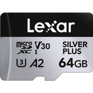 Lexar Professional Silver Plus MicroSD/SD - 205MB/s - 64GB