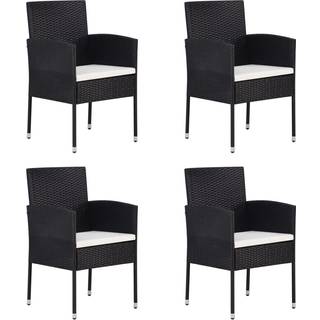 Havestole E Hynder Polyrattan - 4 / Cremefarvet