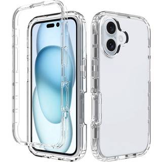 EIDERWOOD iPhone 16 2-in-1 Stødabsorberende Plastik Bagside Cover - Gennemsigtig