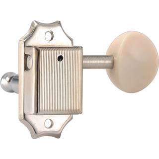 Golden Gate F -2213 Vintage Acoustic Guitar Tuners - 6 Individual (3+3) - Nikkel