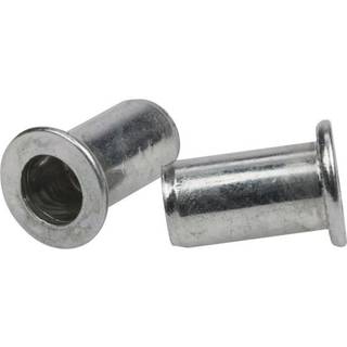 Ejot 460255 Blindnittemøtrik fladt hoved, åbent, ALU. LFCO 35 M8, pakke med 500