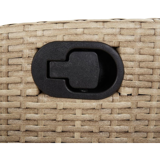 Spisebordssæt Til Haven 9 Dele Med Hynder Polyrattan Beige - 8 / beige og cremefarvet / Med fodskammel