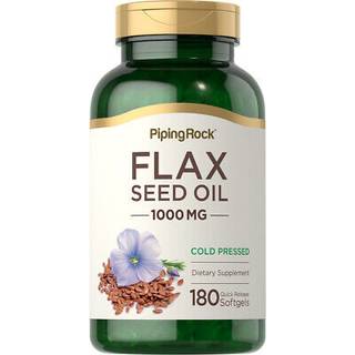 Piping Rock Hrfrolie 1000mg Softgel Kapsler | 180 Tl | Koldpresset supplement | Ikke-GMO glutenfri
