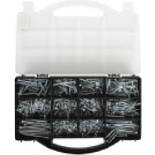 Sortimentskasse m. træskruer 670 stk.