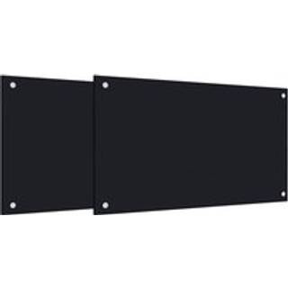 Stænkplade Hærdet Glas - 2 / Sort / 70 x 40 cm