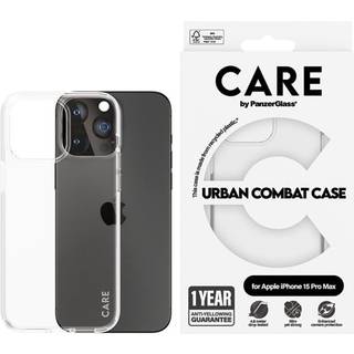 CARE by PanzerGlass Flagship Case Transparent Urban Combat w. Clear Frame iPhone 15 Pro Max