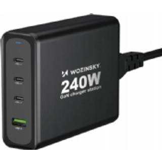Wozinsky 240W GaN oplader med USB-A / 3 x USB-C