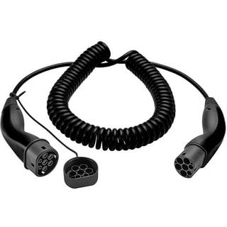 Type 2 Spiral Ladekabel til elbil - 11kW 4m, sort
