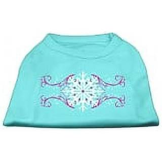 Pink Snowflake Swirls Screenavtryck Skjortor Aqua M