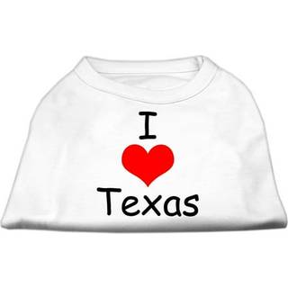 Jag älskar Texas Screen Print Shirts White XXL
