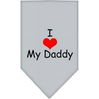 Jag hjärta min pappa skärm tryck bandana grå liten